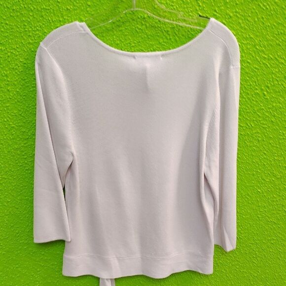 Coldwater Creek White Long Sleeve Top with Classic Elegance - Picture 3 of 3